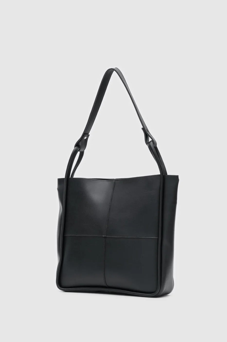 faux leather shoulder bag