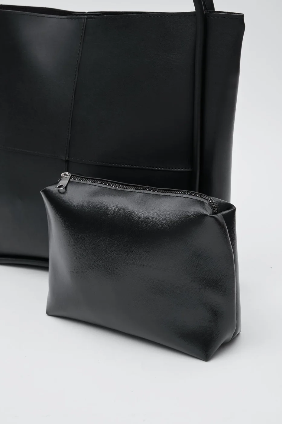 faux leather shoulder bag