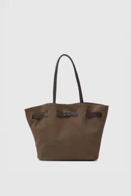 faux suede shoulder bag