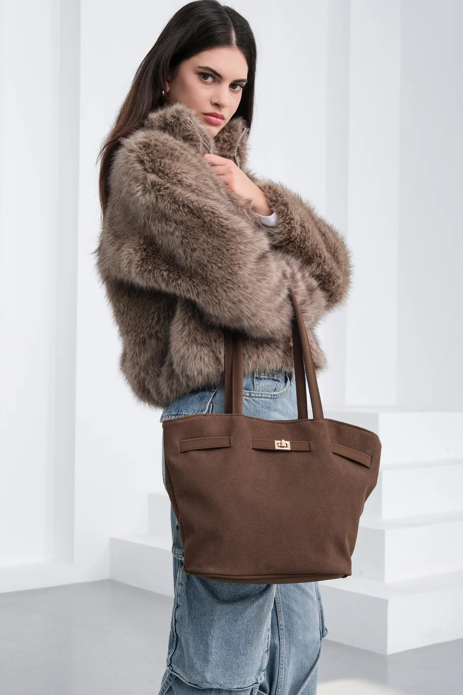 faux suede shoulder bag faux suede shoulder bag