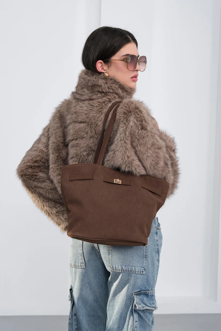 faux suede shoulder bag faux suede shoulder bag