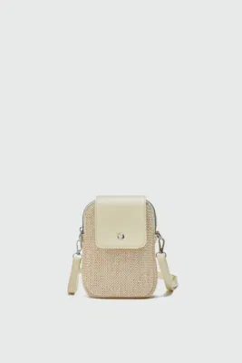 Woven Crossbody Bag for Women in yellow