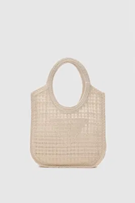 macrame tote bag stylish accessory in cream