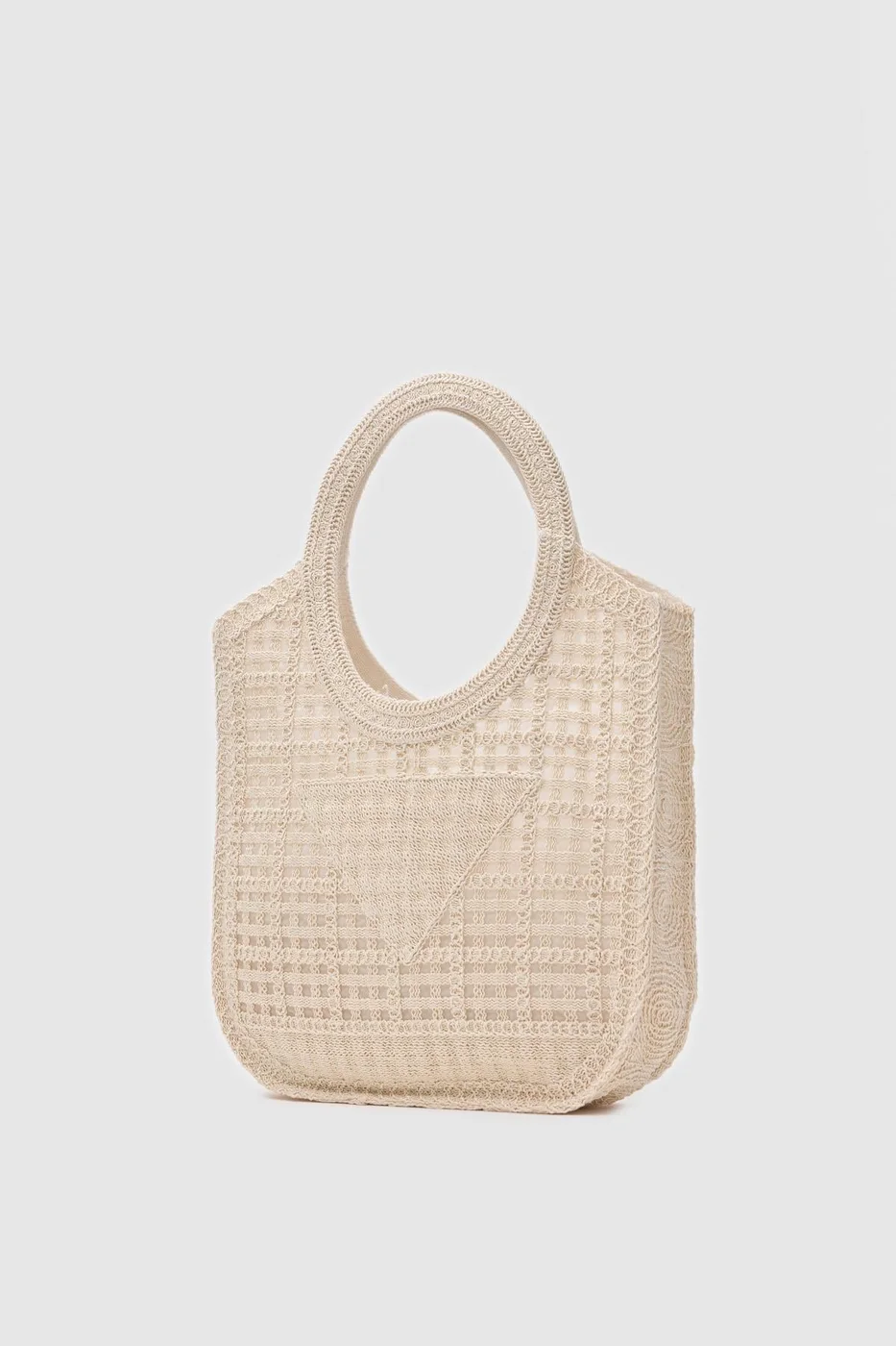 macrame tote bag stylish accessory macrame tote bag stylish accessory in cream