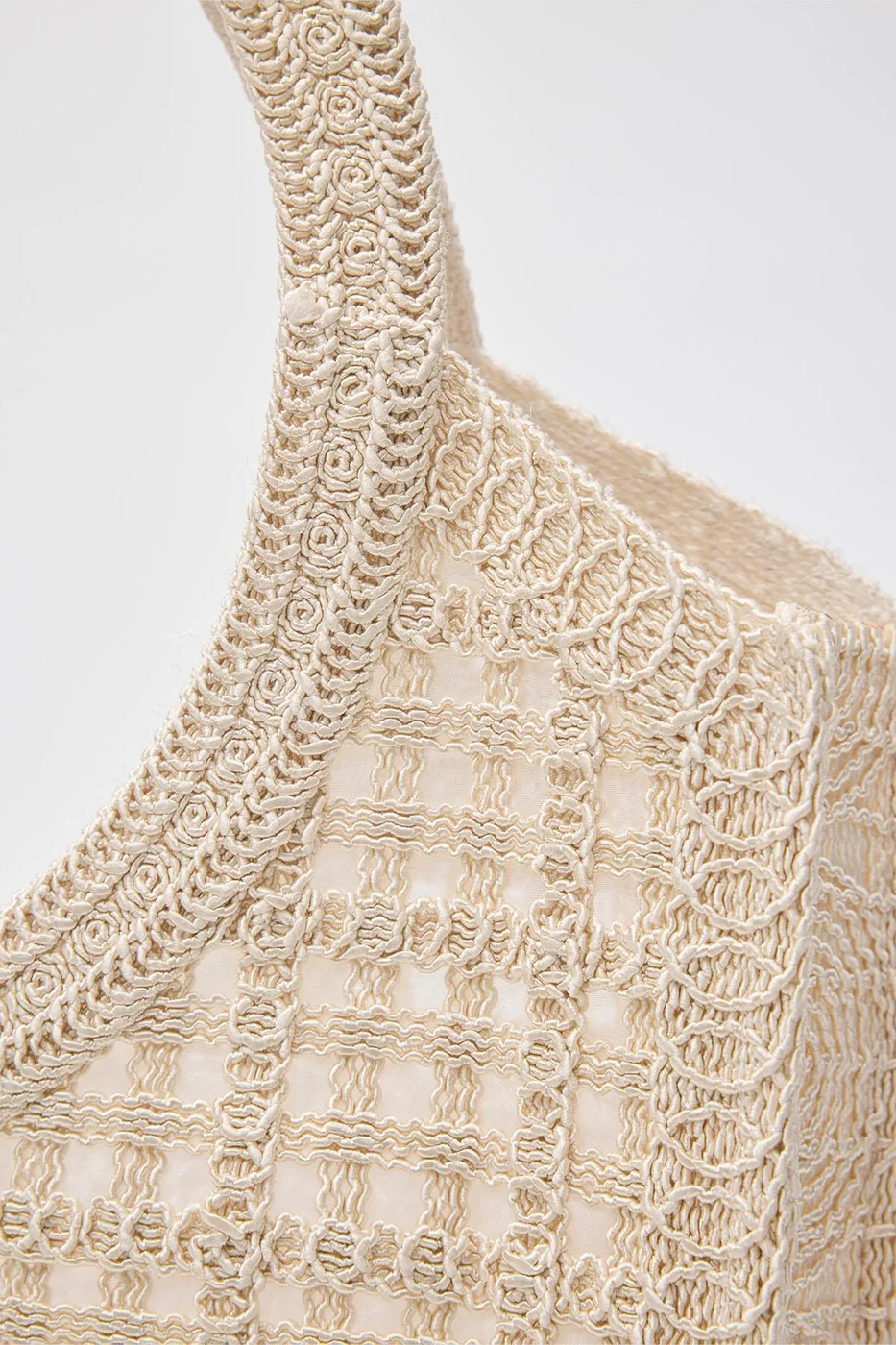macrame tote bag stylish accessory macrame tote bag stylish accessory in cream