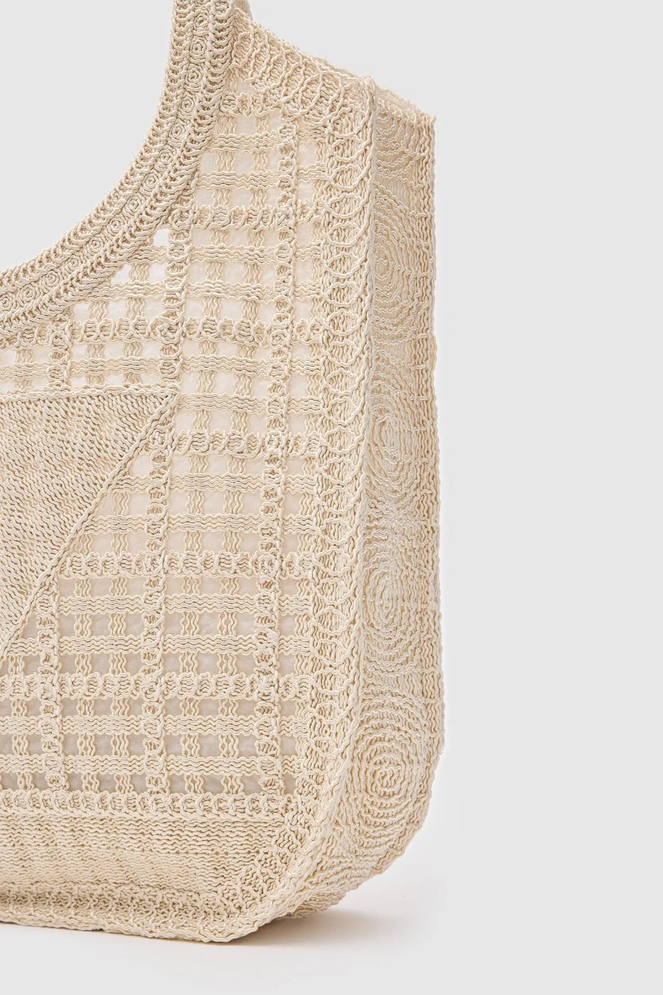 macrame tote bag stylish accessory macrame tote bag stylish accessory in cream
