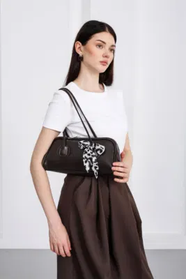 Vita Faux Leather Baguette Bag Vita Faux Leather Baguette Bag in dark brown