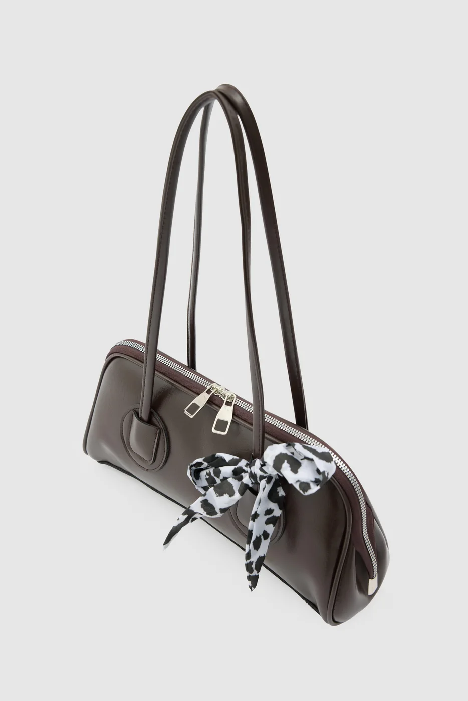 Vita Faux Leather Baguette Bag Vita Faux Leather Baguette Bag in dark brown