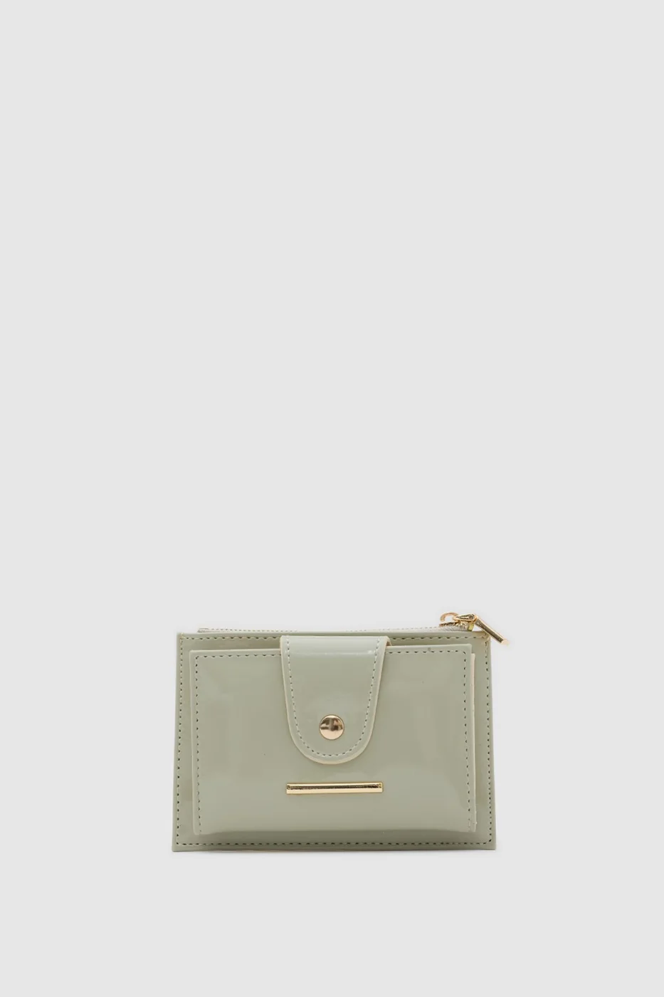 Faux leather wallet for women in mint