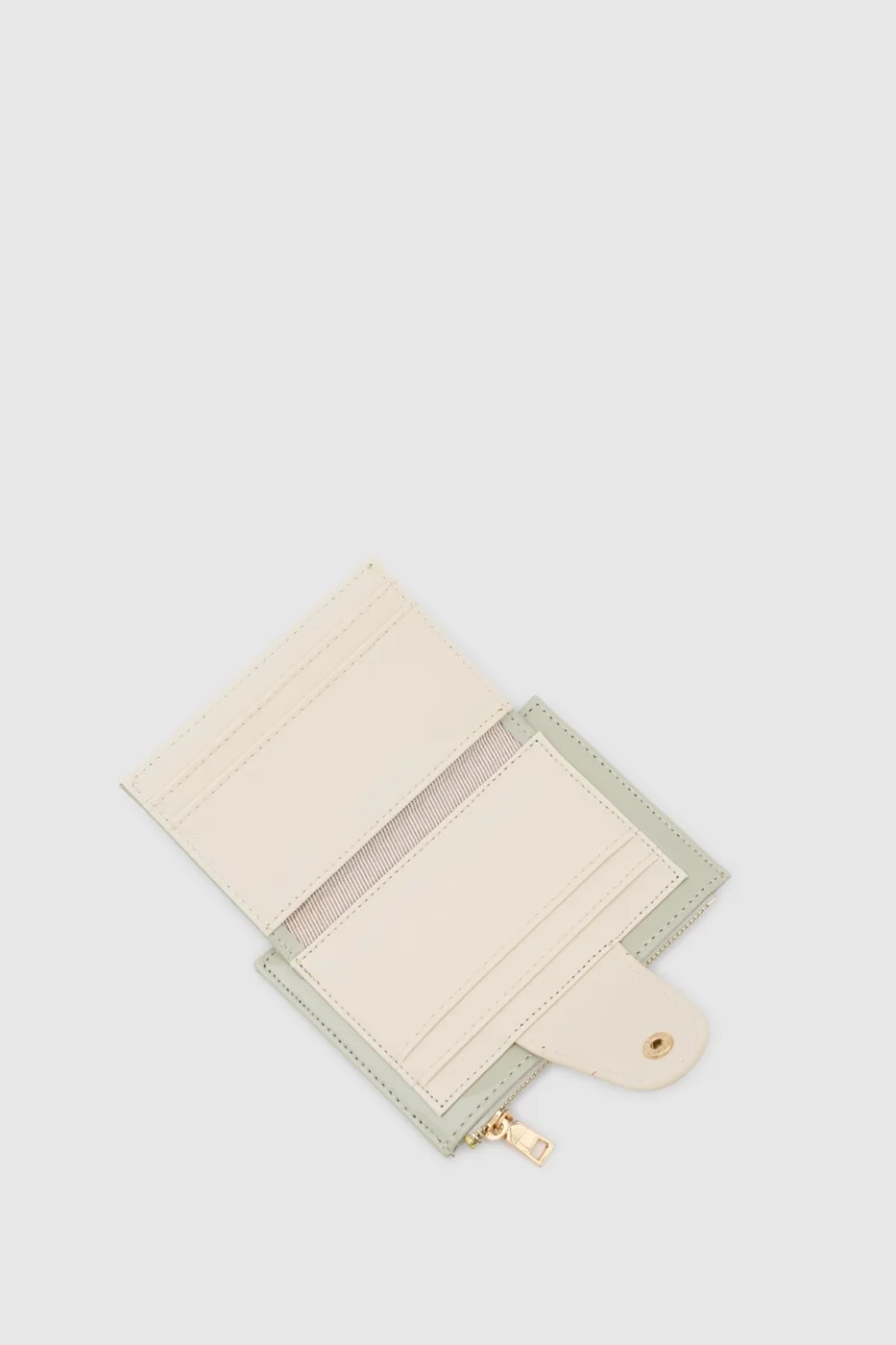 Faux leather wallet for women in mint