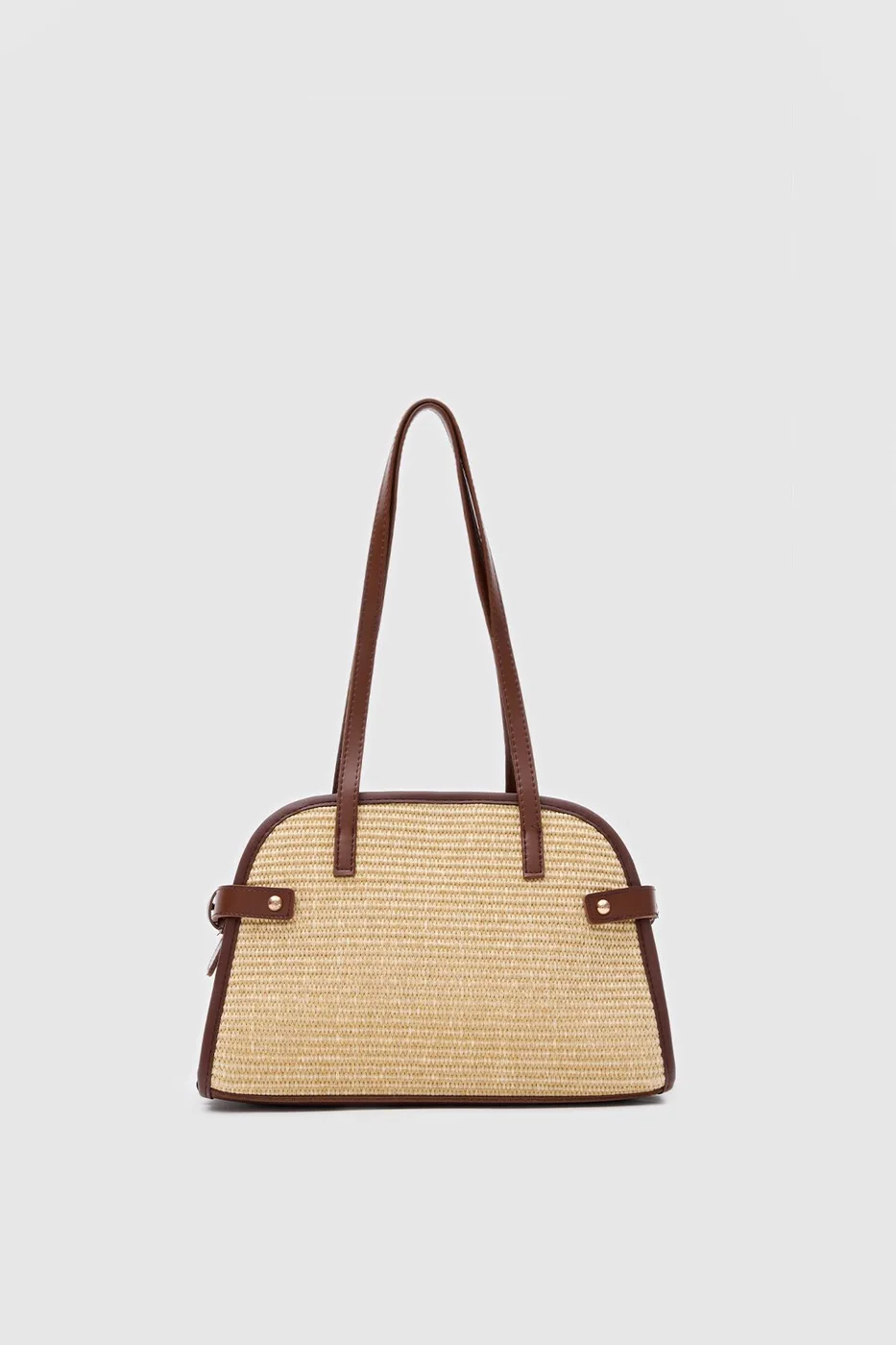 straw shoulder bag straw shoulder bag in hazelnut