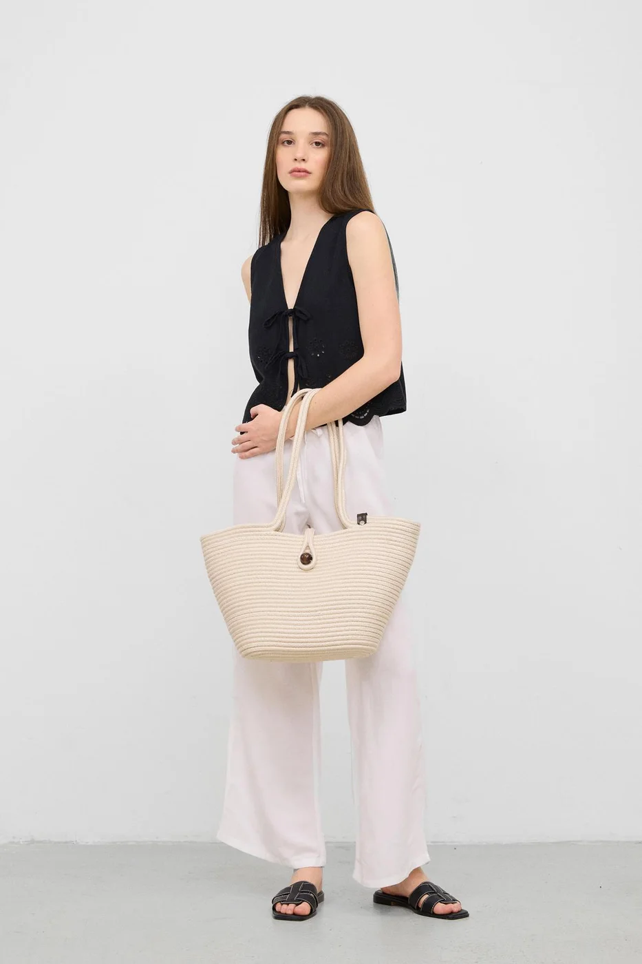 straw shoulder bag straw shoulder bag in cream