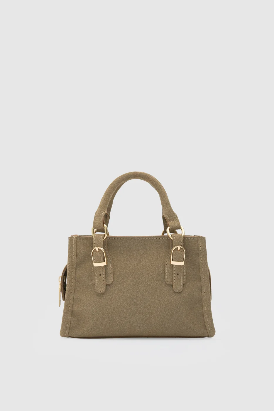 faux leather crossbody bag in taupe