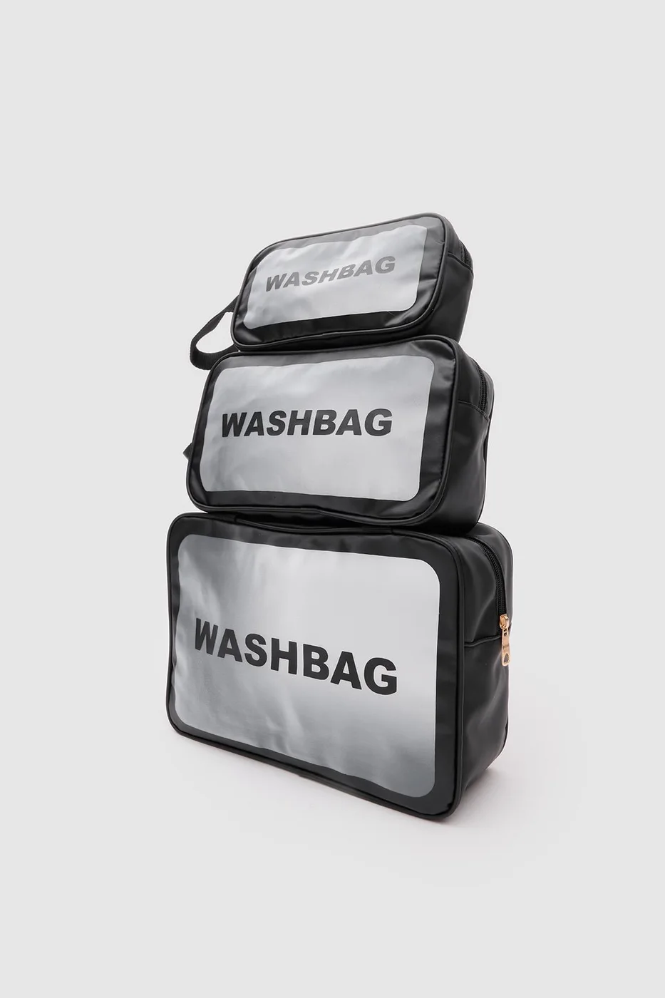 cosmetic bag set in black