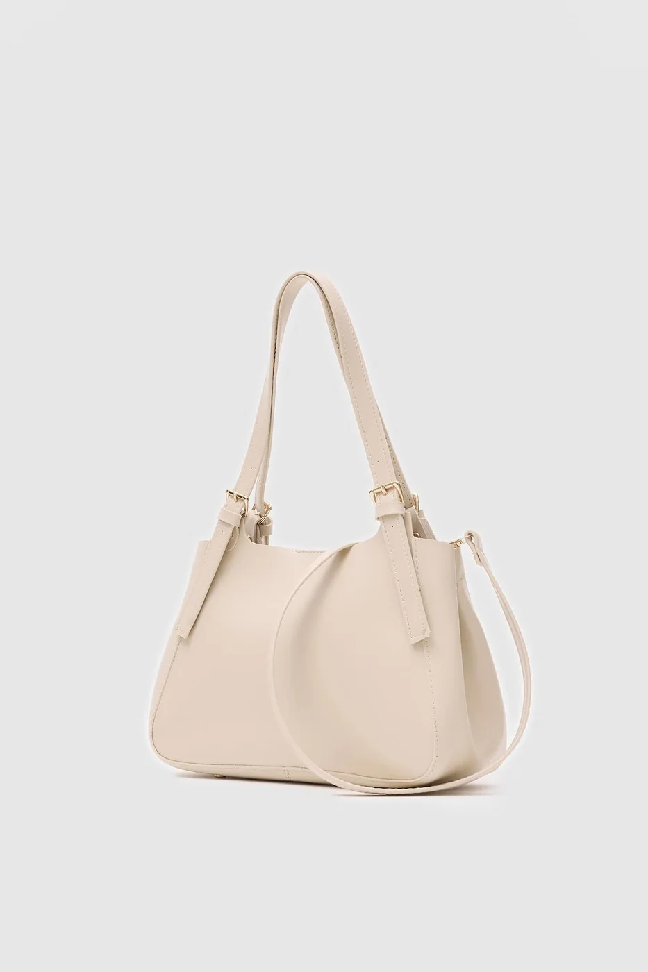 Faux leather shoulder bag design Faux leather shoulder bag design in cream