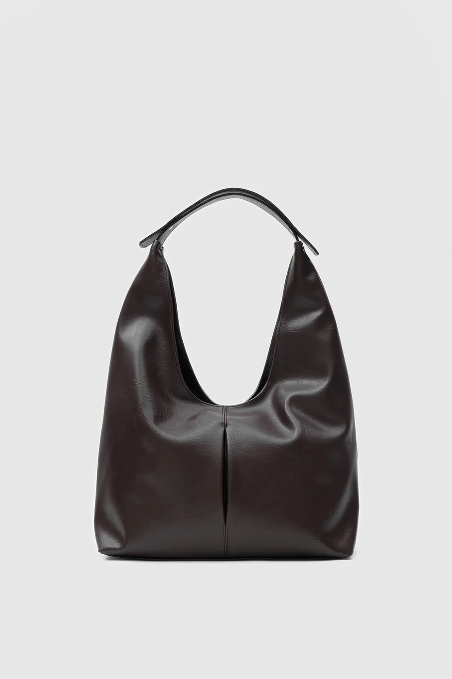 Faux leather shoulder bag Faux leather shoulder bag in dark brown